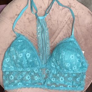 VS turquoise lace bralette S